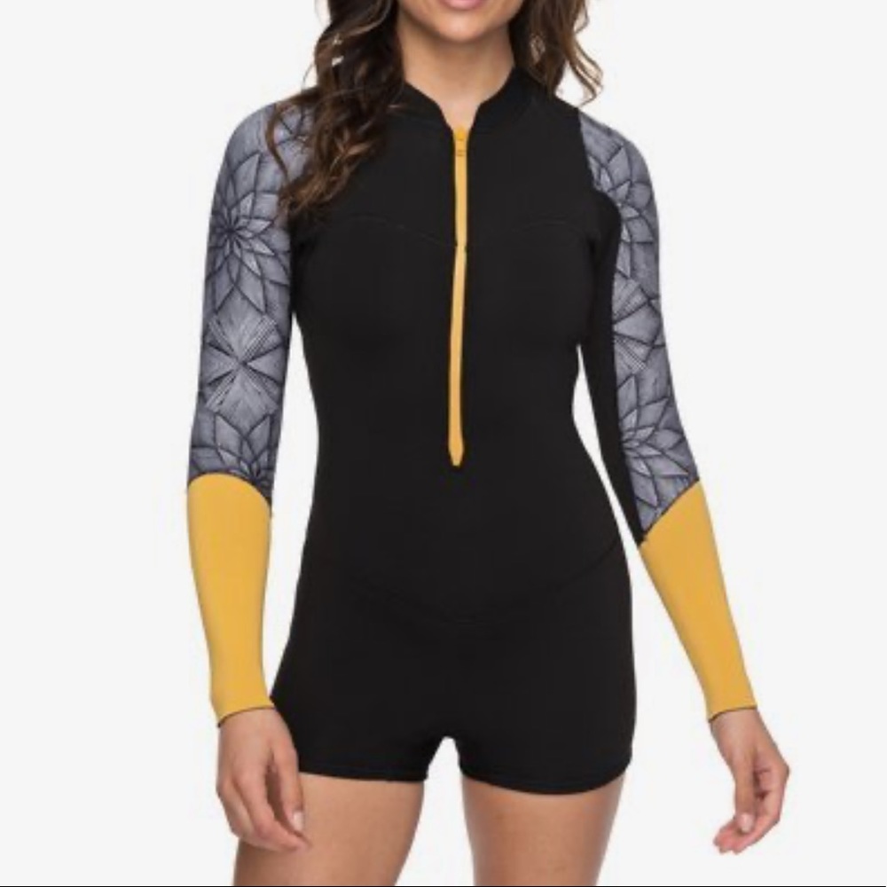 ROXY 2mm POP Wetsuit - yellow + black size 10